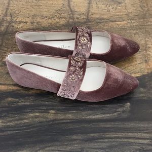 NEW from Sundance, velvet sequined ballet flats.